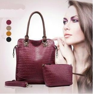 HotDealNew Stylish Crocodile Pattern Genuine Leather Women Handbags Brand Ladies Totes Bags Popular Handbags Free Shipping 1330(China (Mainland))