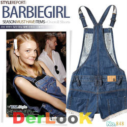 New Denim Overalls Women Rompers cotton the jumper Jumpsuits & Rompers the sport suits E0003(China (Mainland))