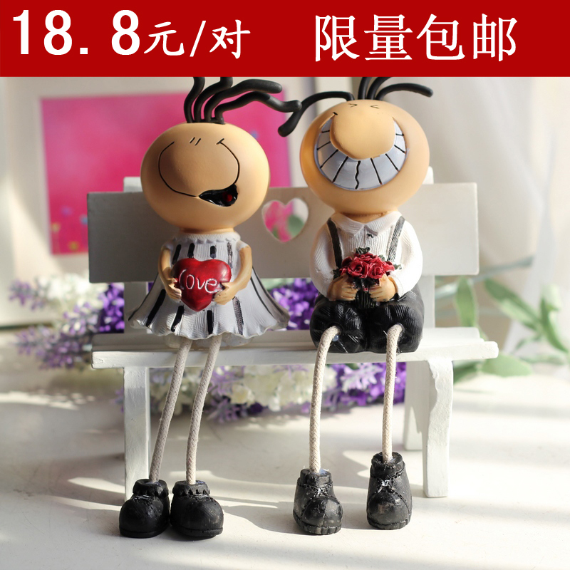 Resin doll lovers gift giving married birthday gift real child decoration(China (Mainland))