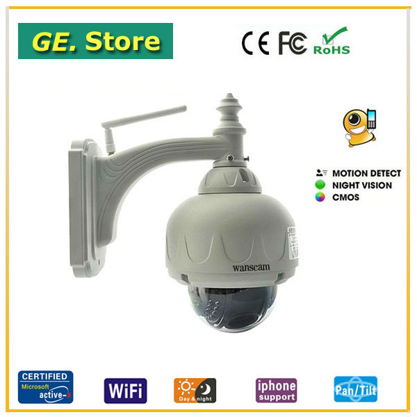 IR CUT ip camera of wanscam 3 times optical zoom ptz control outdoor dome waterproof ip camera wireless wifi support ir 15m cam(China (Mainland))