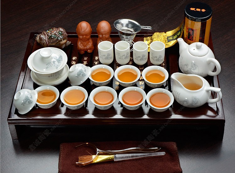 26pcs-Chinese-kung-fu-tea-set-White-cera