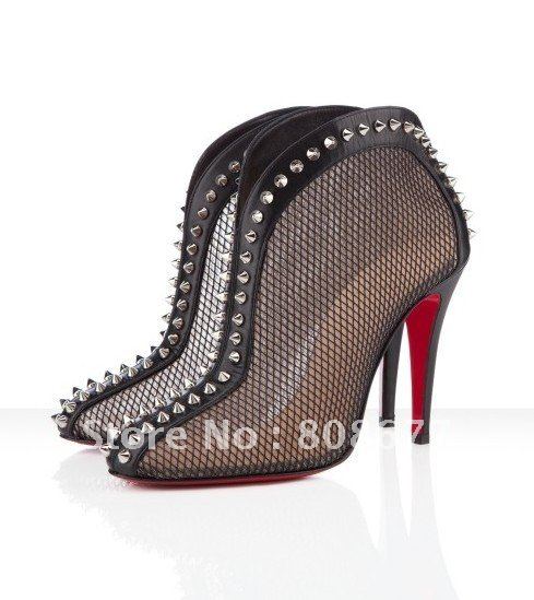 Top Selling Classic Lady Sexy Party High Heels Pumps Shoes Red Bottom Women Boots(China (Mainland))