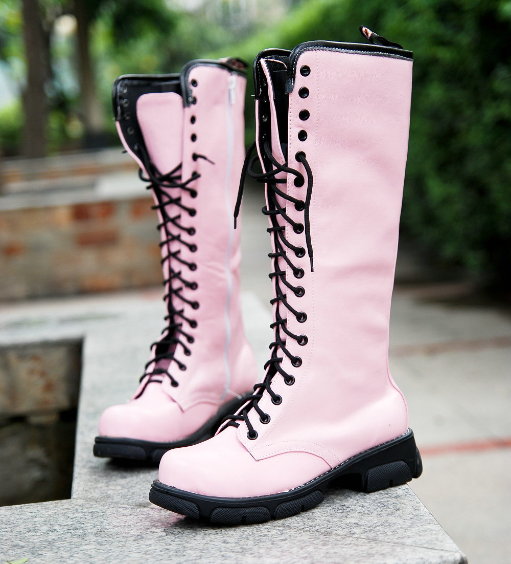 2012 plus size boots fashion star style cross straps martin boots boots high-leg(China (Mainland))