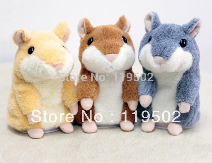 Three colors 10PCS/lot talking hamsters woody o'time talking toys +free shippment(China (Mainland))