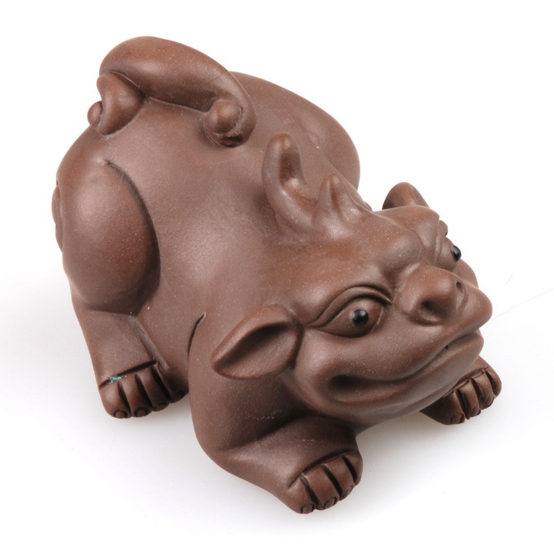 Pet Heterochrosis Purple Pi Xiu Lucky Evil Pig Decoration Black Mud
