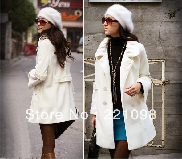windbreaker Long Jacket Hot Sale wool coat women winter outdoor trench coat outerwear overcoat(China (Mainland))