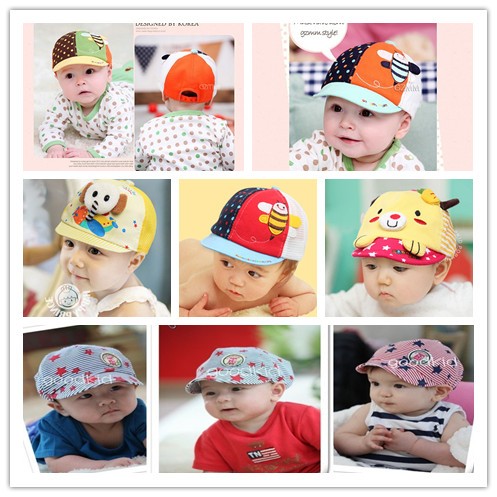 Free shipping Summer baby beret baby cap child mesh cap baseball cap sunbonnet baby hat -1a08c(China (Mainland))