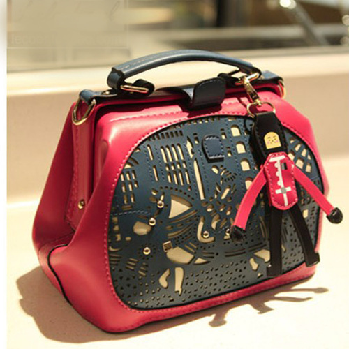 Free shipping wholesale retail 2013 new spell color stitching pony bag Messenger bag female Korean 252(China (Mainland))
