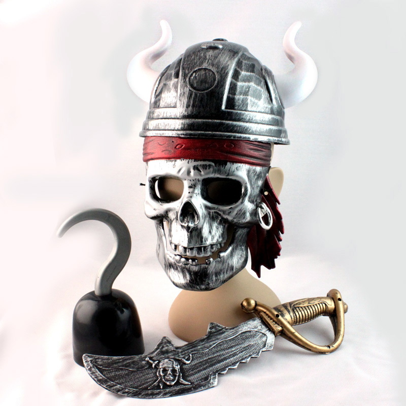 free shipping Cosplay 2 style skull 4 pirate hat pirate mask(China (Mainland))