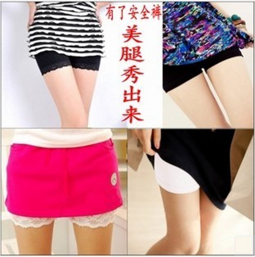 Viscose modal lace decoration pants safety pants legging shorts(China (Mainland))