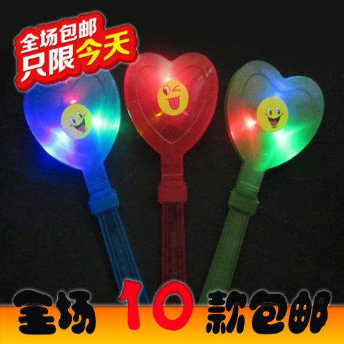 Flash heart hand luminous love rod respiting for palm shoot toy(China (Mainland))