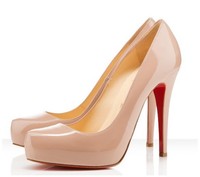 Newest Style Nude Patent Leather High Heels