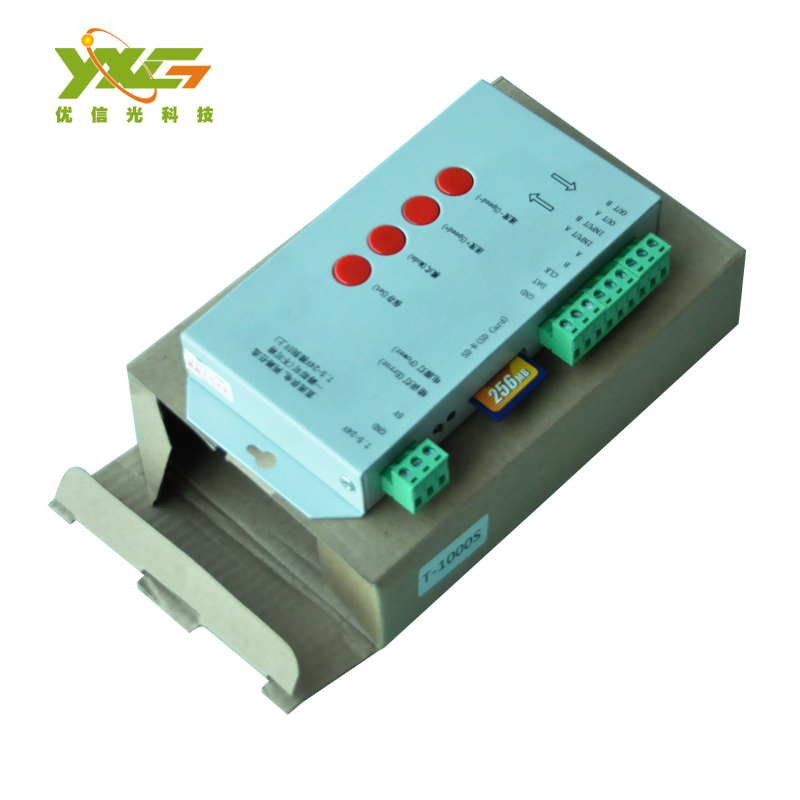 Free Shipping High Quality T1000S 256M SD Card LED Pixel Controlle,5050RGB LED Strip Controlle Support IC LPD6803,WS 2801,WS2811(China (Mainland))