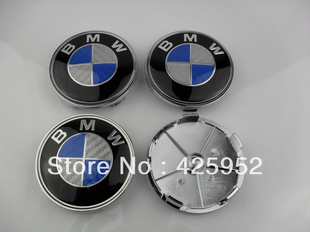 Car wheel center cap badge 4 65MM cut paste Blue and white carbon fiber style(China (Mainland))
