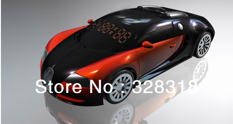 English and Russian Two Language Bugatti Car Model Shape Electronic Dog E-dog Car Radar Detector Warning Device with LED display(China (Mainland))