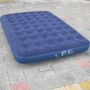 Double flock printing inflatable bed portable inflatable cushion outdoor mattress mats(China (Mainland))