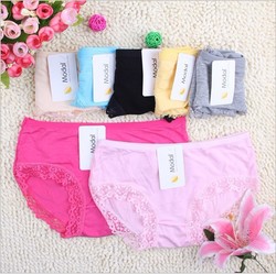 Special Offer Modal Ladies Lace Panties / Briefs /straight angle pants Women Underwear Multicolor Free Shipping(China (Mainland))