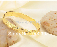 18K  Gold Plated Dull Polish Bangles,Bridal Jewelry KH732