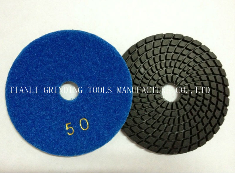 4inch diamond flexible polishing pads wet polihing pads(China (Mainland))