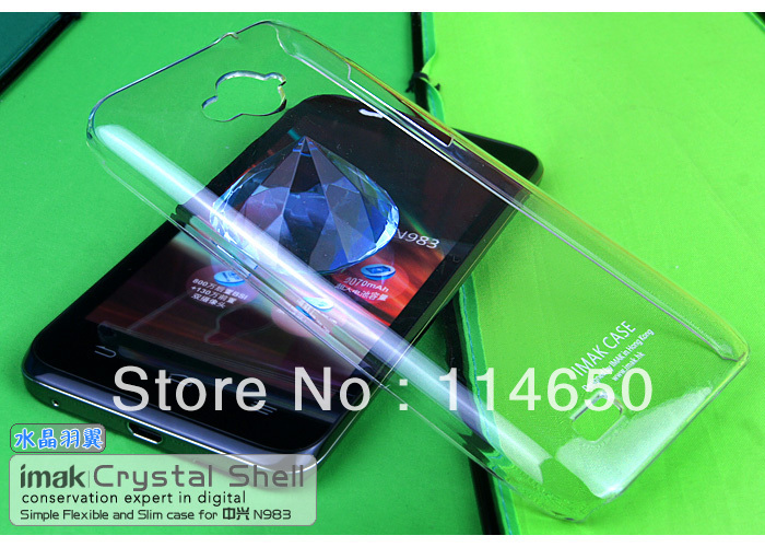 20pcs/lot NEW! iMak ultra Thin hard Crystal Case for ZTE N903,imak clear Case for ZTE N903 with retail box(China (Mainland))