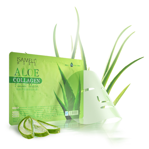 Aloe collagen mask 1 heliocalm moisturizing whitening moisturizing repair(China (Mainland))