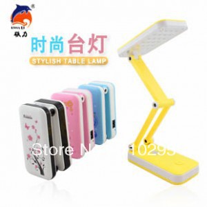 Hot creative fashion mobile phone folding LED desk lamp rechargeable reading lamps table book light free shipping wholesale(China (Mainland))