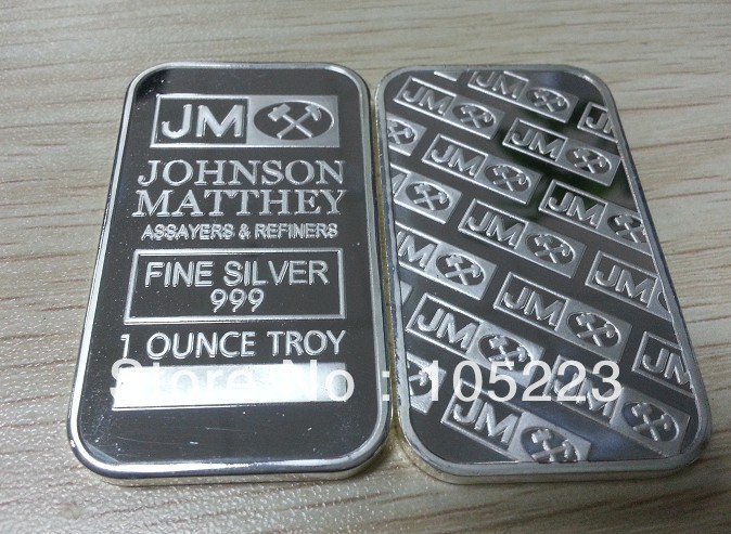 Matthey Silver Non Magnetic Bullion Bar.Promotion 1000Pcs/Lot Free
