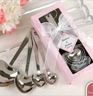 Free shipping Spoonfuls 3079 in love heart 4 set love stainless steel spoon set tableware 200 box(China (Mainland))
