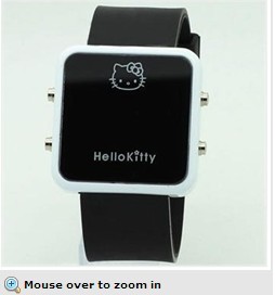 2013 new LED luxury brand HELLO KITTY watches, 10 colors the cute silicone strap children watch Free Shipping(China (Mainland))