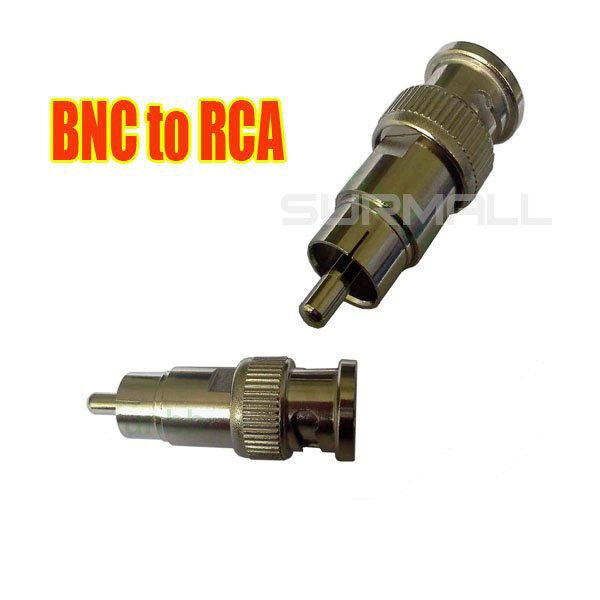 Free shipping 10pcs/lot BNC Male to RCA Male Connector Adapter for CCTV DVR Coax Converter Video(China (Mainland))