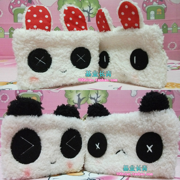 Chili rabbit lovers panda coin purse mobile phone bag wedding gift child coin case(China (Mainland))