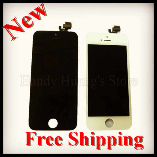For iPhone 5 5G LCD with Touch Screen Digitizer Assembly without Home Button and Camera White and Black Color +Tools(China (Mainland))