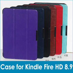 Official Version Crazy Horse Leather Case for Kindle Fire HD 8.9 Case for Amazon Kindle fire HD8.9(China (Mainland))