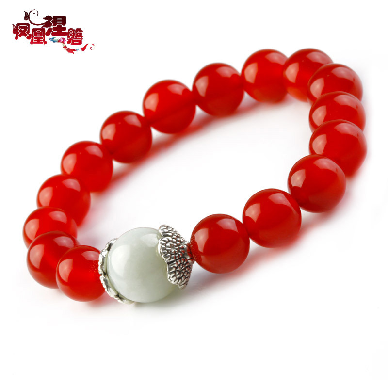 Lovers bracelet agate amanda chinese style diy accessories perfect black and red(China (Mainland))