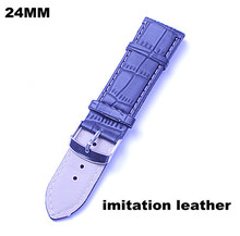 Wholesale 50pcs lots High quality 24MM imitation leather Watch band fashion watch strap free shipping 052304