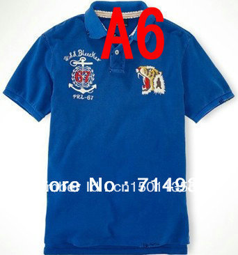 Free shipping 2013 men t-shirt 100% cotton short sleeve men polo shirt brand clothing with good quality Precision embroidery(China (Mainland))