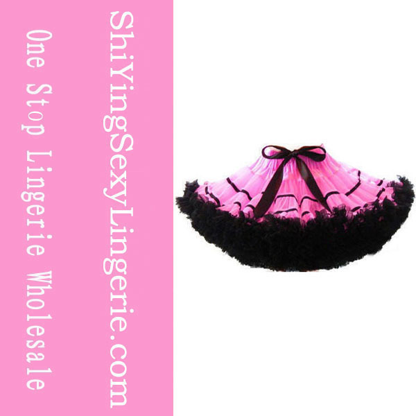 Ra-ra Skirt, Mini Dresses Wholesale, Pink And Black Ursula Petticoat LC71002-2+ Cheaper price + Free Shipping + Fast Delivery(China (Mainland))