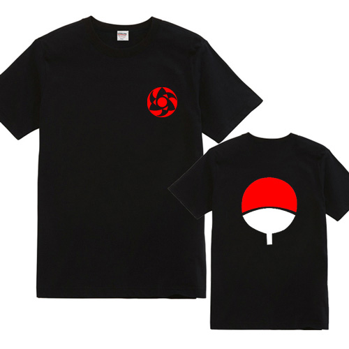 Naruto write round eyes 100% cotton o-neck loose short-sleeve male Men men's plus size clothing casual t-shirt(China (Mainland))