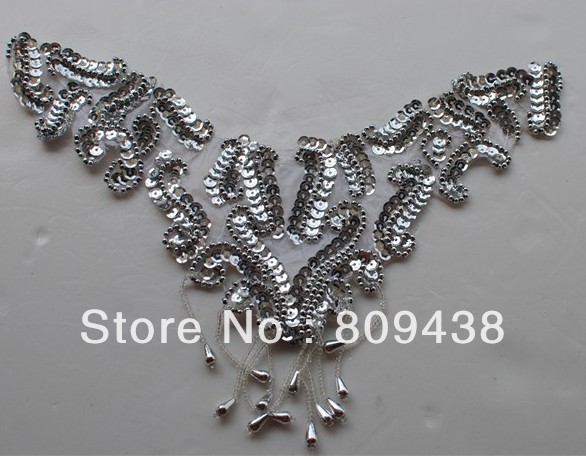 25cmx16cm,manual sequin headdress flower patch,iron/sew on!custom embroidered badged!performance clothing applique,corsage(China (Mainland))