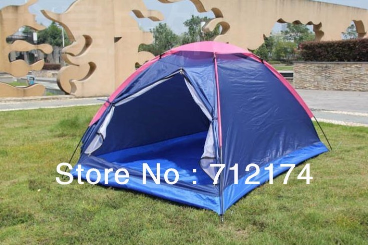 Folding Tent 2 Person Lover Outdoor Tent Single Layer Fiberglass Outdoor Camping ship to world!!!(China (Mainland))