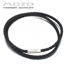 Min.order is $10 (mix order) Free Shipping Wholesale 2013 New HOT Fashion PU leather chain men’s Necklace for men/boy GL46