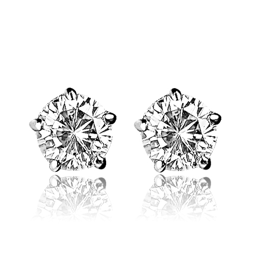 Jewelry princess geometry hearts and arrows zirconium diamond 2 cubic zircon stud earring kr101(China (Mainland))