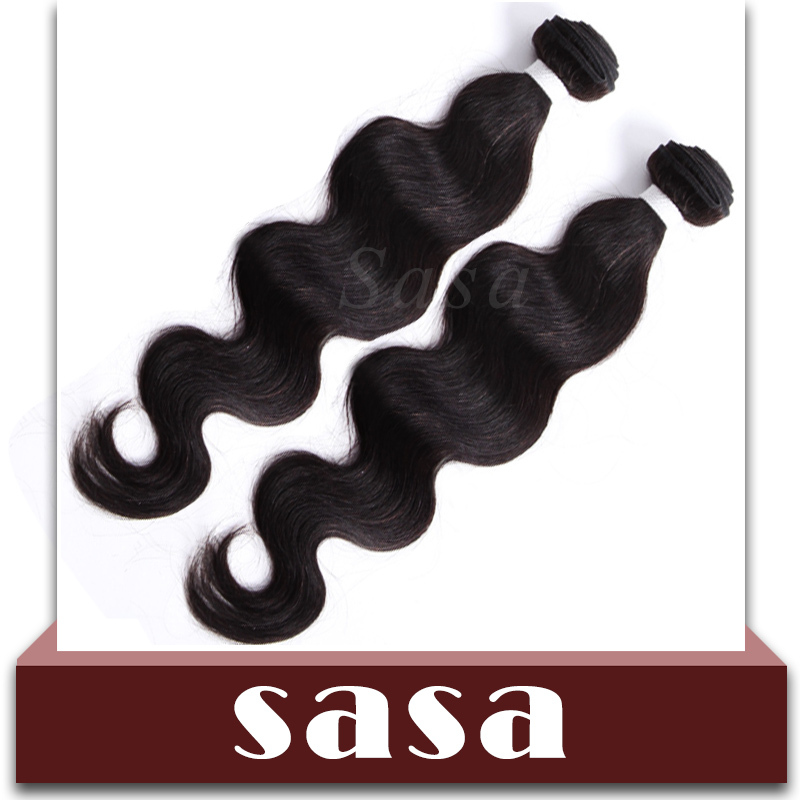 Hot 2Pcs/Lot,Brazilian virgin hair,100% human body wave hair extensions,Shipping Free half wig(China (Mainland))