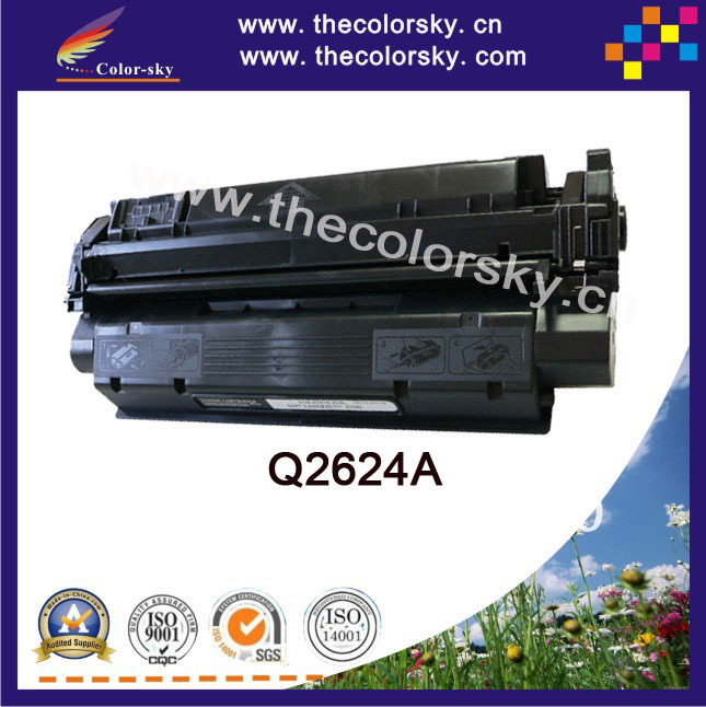 (CS-H2624A) BK toner laserjet printer laser cartridge for HP q-2624a q-2624x 1150 2500 Pages Free Shipping By FedEx(China (Mainland))