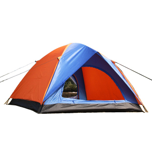 Double 3 - 4 double layer double door tent casual outdoor camping tent moisture-proof pad light(China (Mainland))