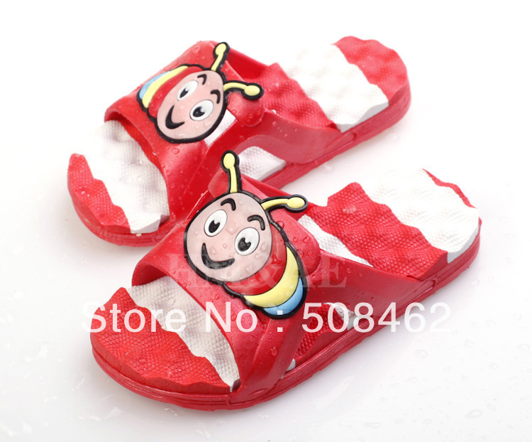 Freeshippping Children cool slippers sandals the caterpillar bottom cartoon slippers private rainbow(China (Mainland))