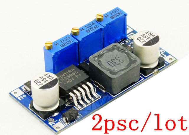 2X LM2596S DC-DC Constant Current & Voltage Adjustable Module LED Driver Charger(China (Mainland))