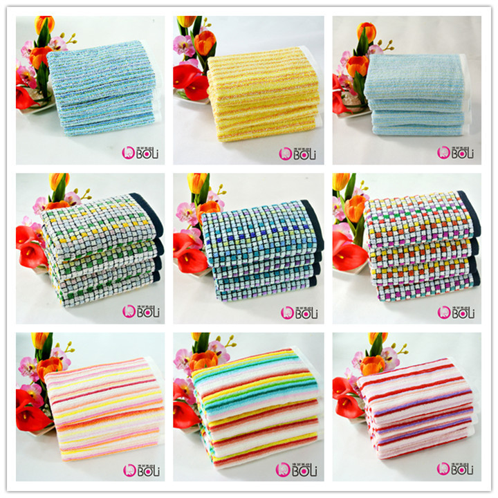 Free shipping Cotton face towel (34*80cm) Beach/Home plaid high quality wash towel Sports towel mixing color 5pcs=1lot(China (Mainland))
