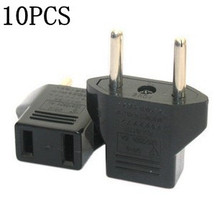 2-Pin Electricity US to EU Power Plug Converter Adapter (European/Russia/