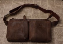 New arrival genuine leather mens waist bag ,hotsale cow leather waist packs YG067 free shipping